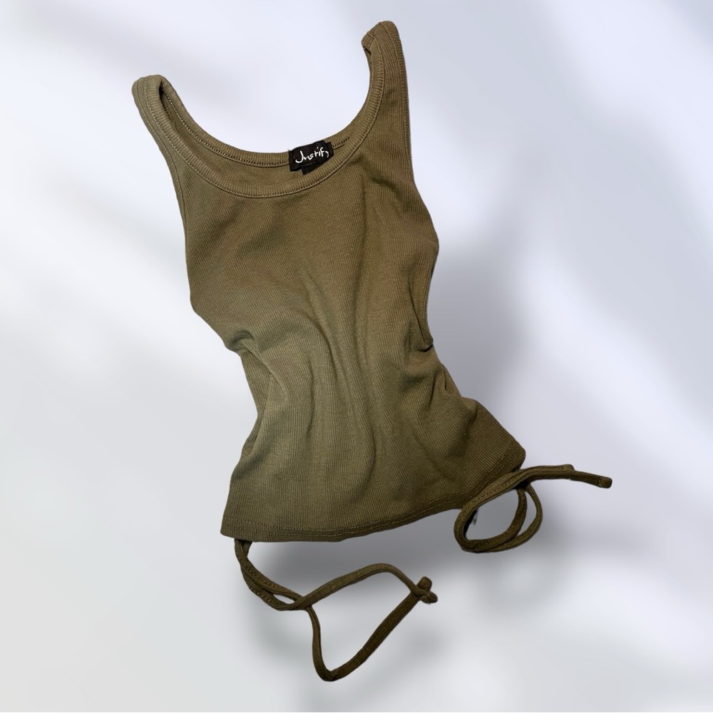 Justify  Army Green‎ Cropped Tank